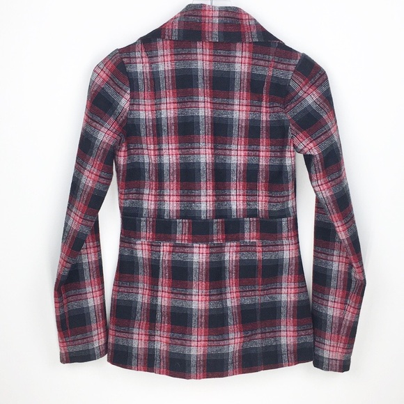 Billabong Plaid Wool Blend Jacket - Small - Picture 2 of 8